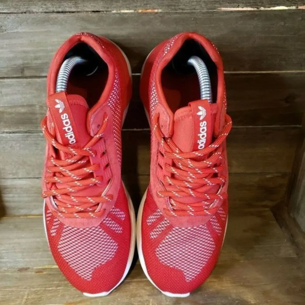 Mens Adidas Tubular Runner Weave Scarlet Red Athletic Shoes Sneakers Size 8‎ M